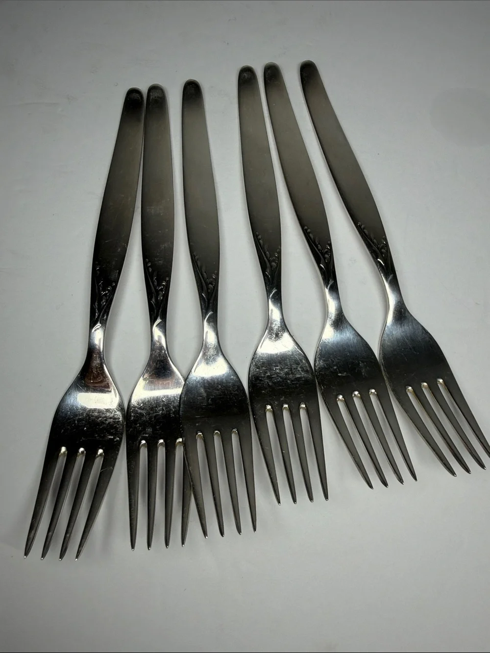 Vintage WMF Germany Patent 90 Silver Plated Forks - Set of 6